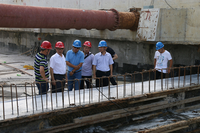 合肥城市轨道交通有限公司总会计师王德文一行赴合轨4号线3标潜口路站观摩学习 合肥城市轨道交通有限公司总会计师王德文一行赴合轨4号线3标潜口路站观摩学习