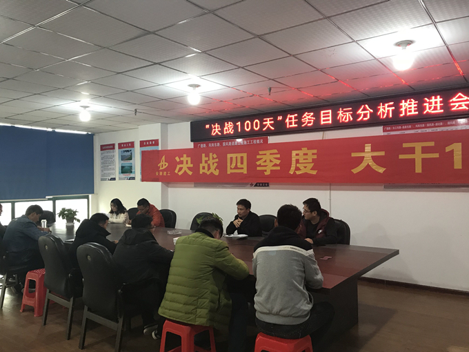 广德路项目部召开“决战100天”任务目标分析推进会 广德路项目部召开“决战100天”任务目标分析推进会